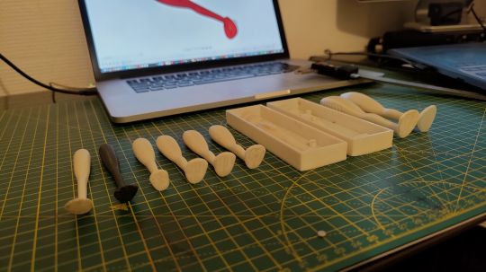 Impression 3D des masters et du moule qui servira à couler les premier leurres souples destinés à la phase de test.