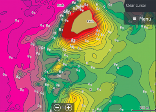 Personnalisez la couleur des profondeurs avec les carte C-MAP.