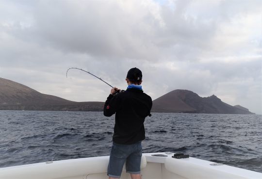 En combat avec un beau poisson