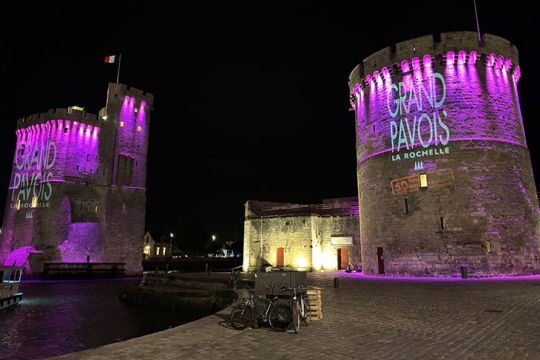 Le vieux port illuminé aux couleurs du salon