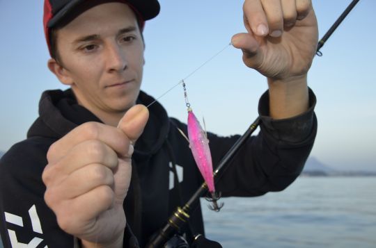 Pesca del calamar en eging, el montaje en tándem doblemente eficaz