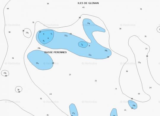 Sur des plateaux tel que Basse Perennes, vous pêcherez rapidement sur 30 mètres de fond. Cela demande une  certaine maîtrise !