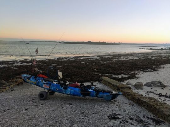 Mise à l'eau du kayak