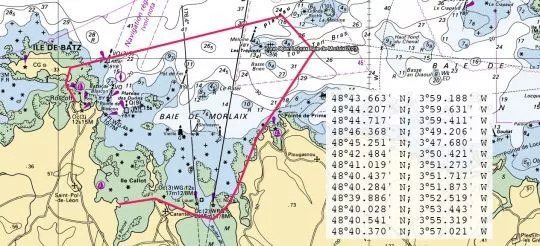 La carte de la zone de pêche 2024