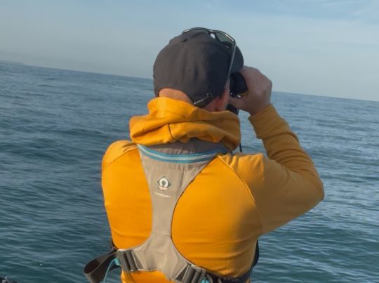 Les jumelles traditionnelles sans stabilisation montrent vite leur limite lorsque la mer est agitée. Il est alors impossible de détecter une chasse d'oiseaux à plusieurs nautiques.