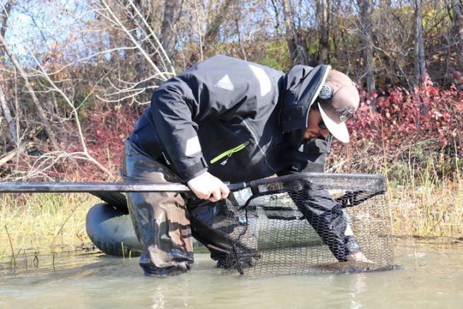 La pesca invernal con flotador requiere una buena proteccin.