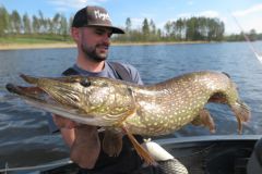 Una jornada loca de pesca de lucios en el lago Foxen, Suecia