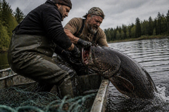 Pesca profesional del siluro
