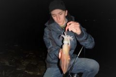Pescar calamares por la noche