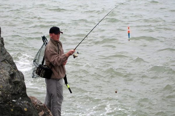 Pesca del cangrejo con flotador